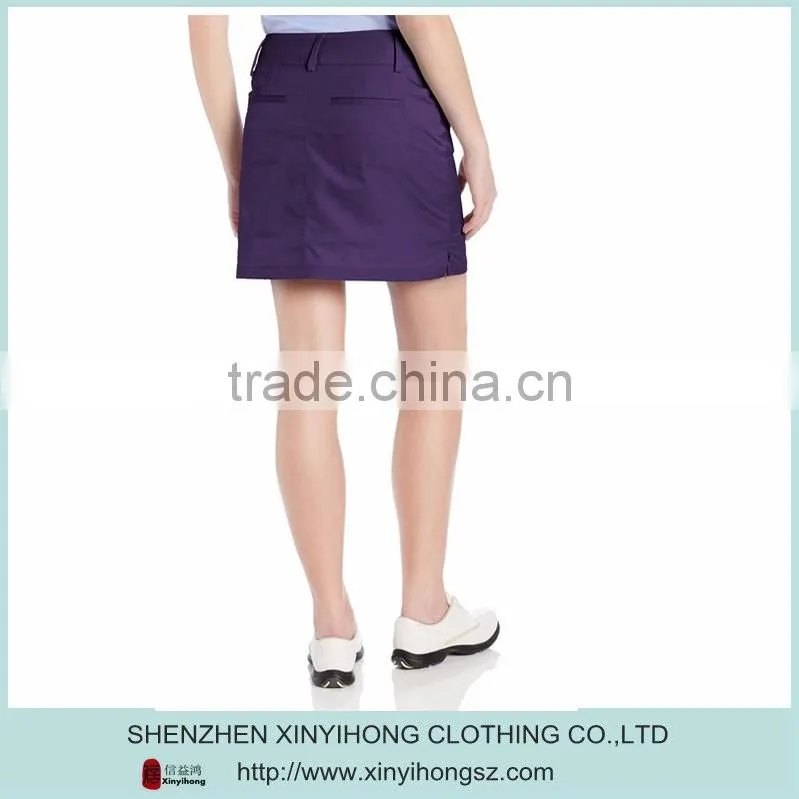 custom tailored fit golf skirts/ skorts with safety pants
