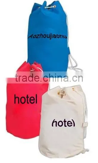 reuseable drawstring dirty nylon laundry bag