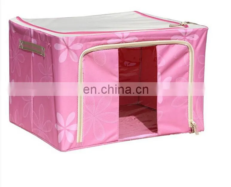 Foldable Oxford Fabric 600D Waterproof Sundries Organizer Double Zipper Visual Storage Box Plus Size