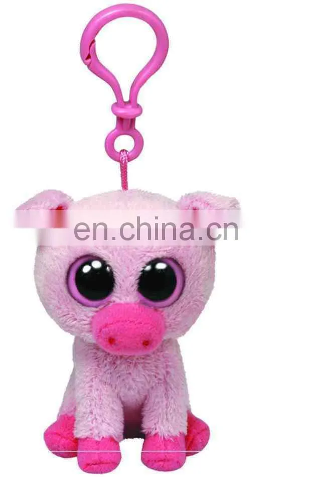 Ty Beanie Boos baby plush toy the pig key buckle Pendant