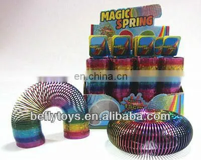 Huge size dia 23.5cm Plastic rainbow slinky spring toy