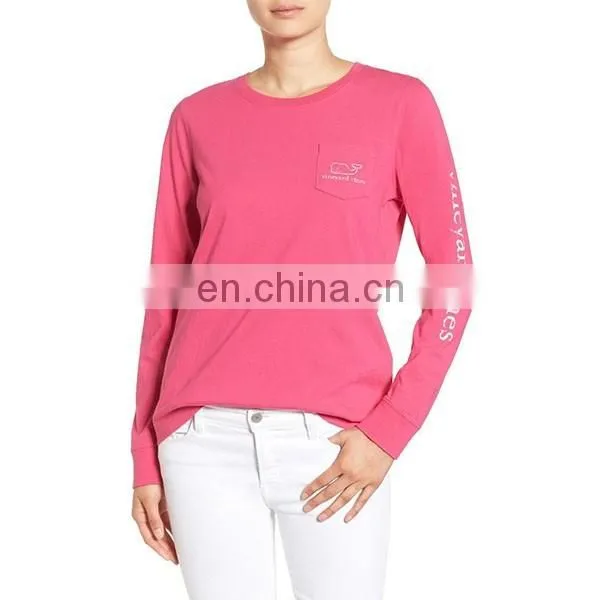 Custom Graphic Long Sleeve Sweater T-shirt Newest Printing Casual Women T shirt