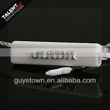custom garment brand name logo string lock seal tag