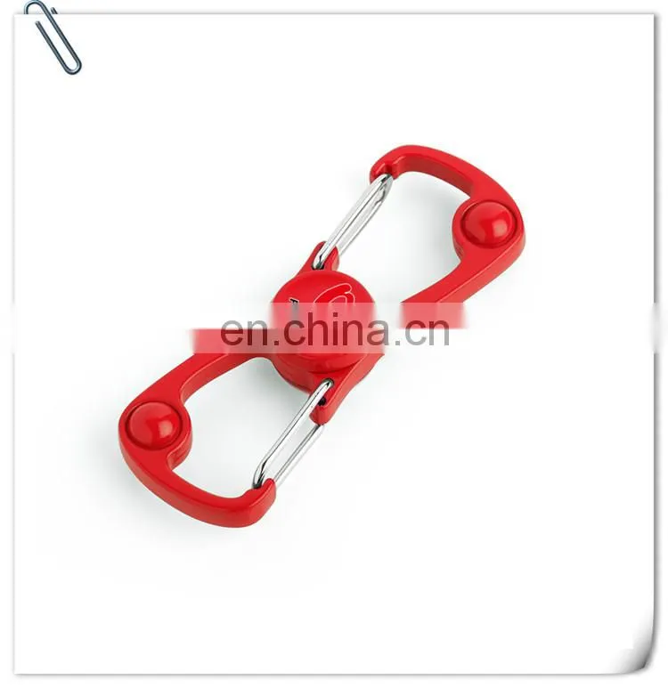 promotion gift dual zinc alloy carabiner fidget spinner