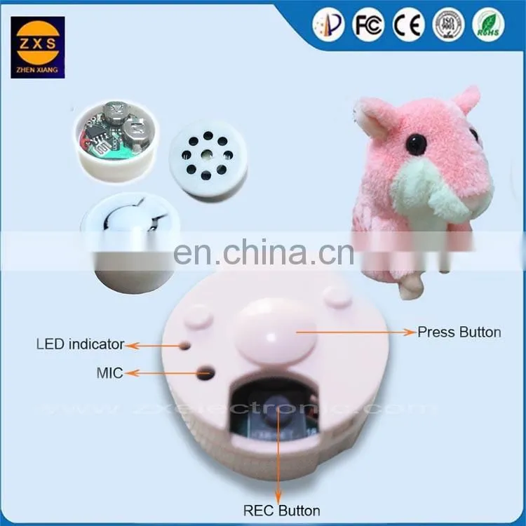 Recordable sound module for toys and dolls