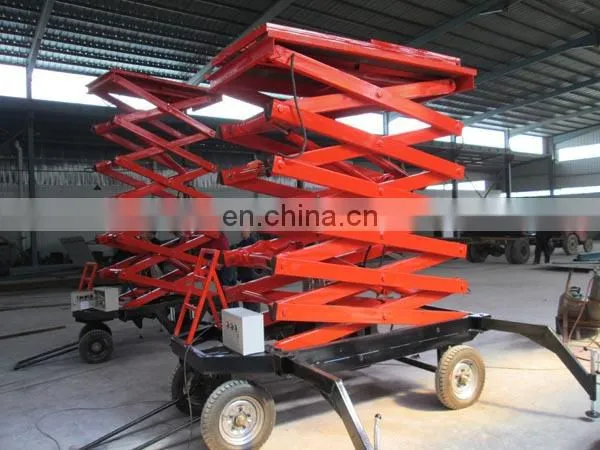 Stationary hydraulic selfpropelled 12m scissor lift platform