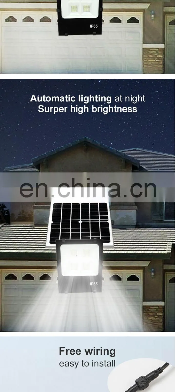 Faner 2020 new sensor 100w led solar flood light ISO9001led flood light rechargeable led 100w CE certificate CB