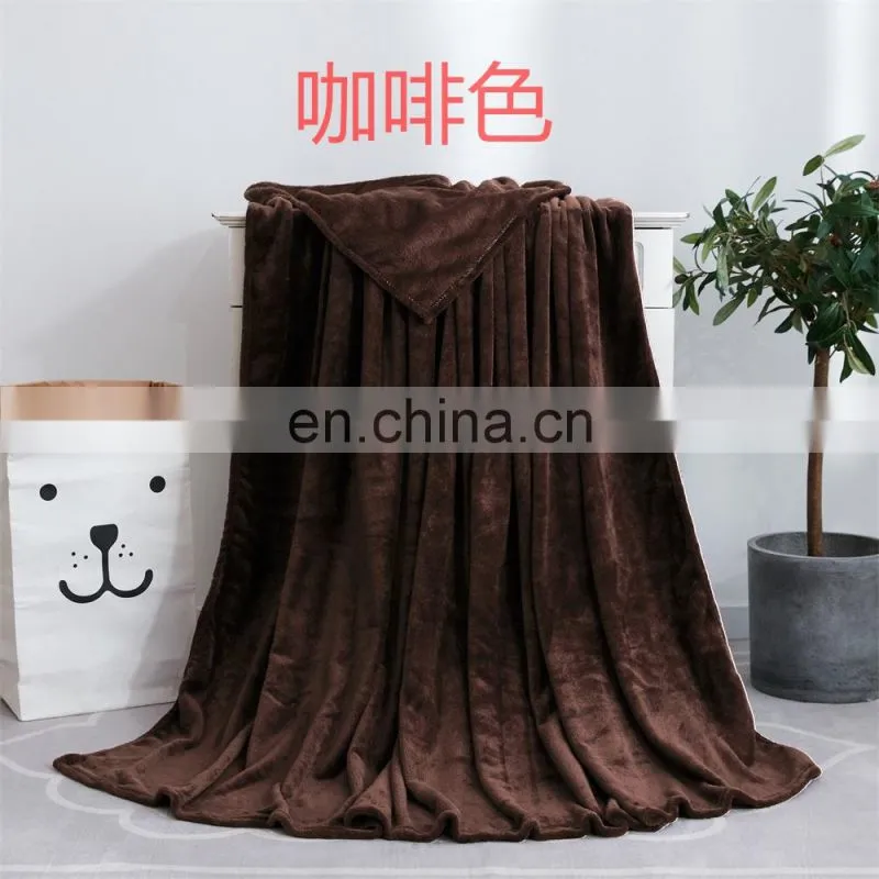 adult brushed hooded coral fleece blanket super soft polar fleece blanket custom printed for bed
