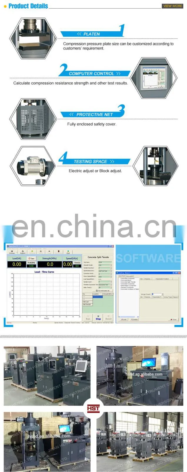YAW-300B Computer Control high quality concrete testing equipment price