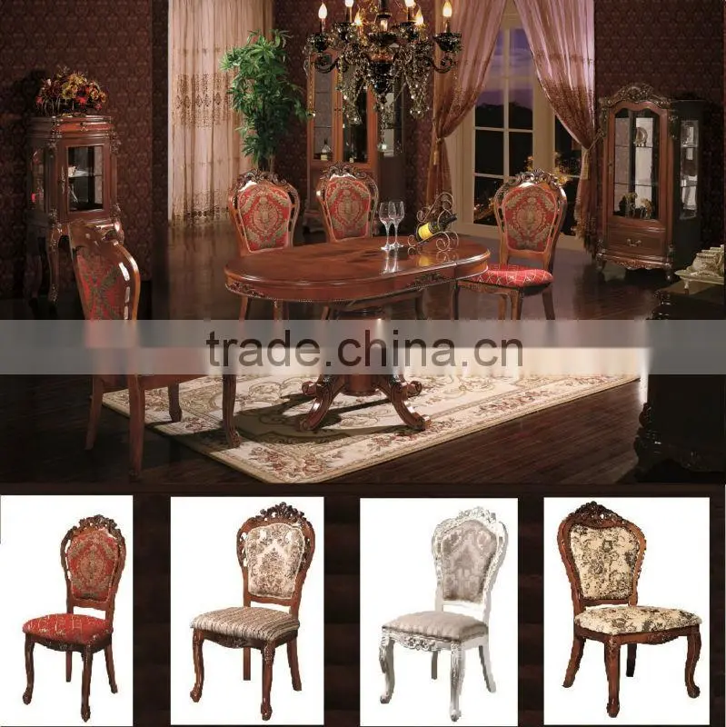 European style oval dining table and chairs,dining furniture