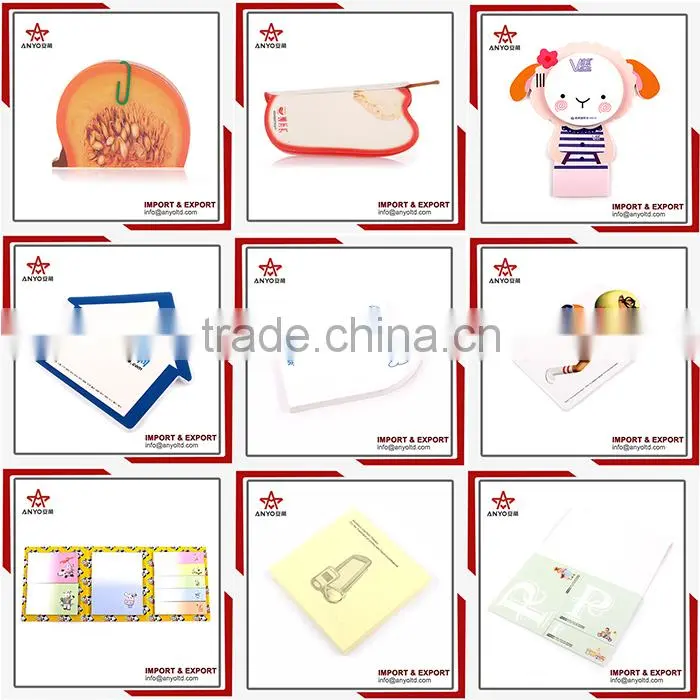 China supplier high quality new arrival cartoon sticky notes