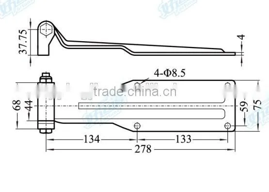 01176 Refrigerated truck door hinge
