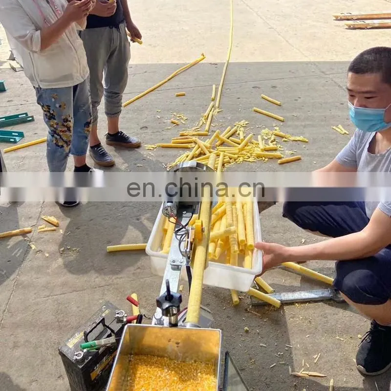 full automatic puffed corn snack extruder 12HP/15HP corn puffing rice food extruder machine rice / corn granule hot air puffer
