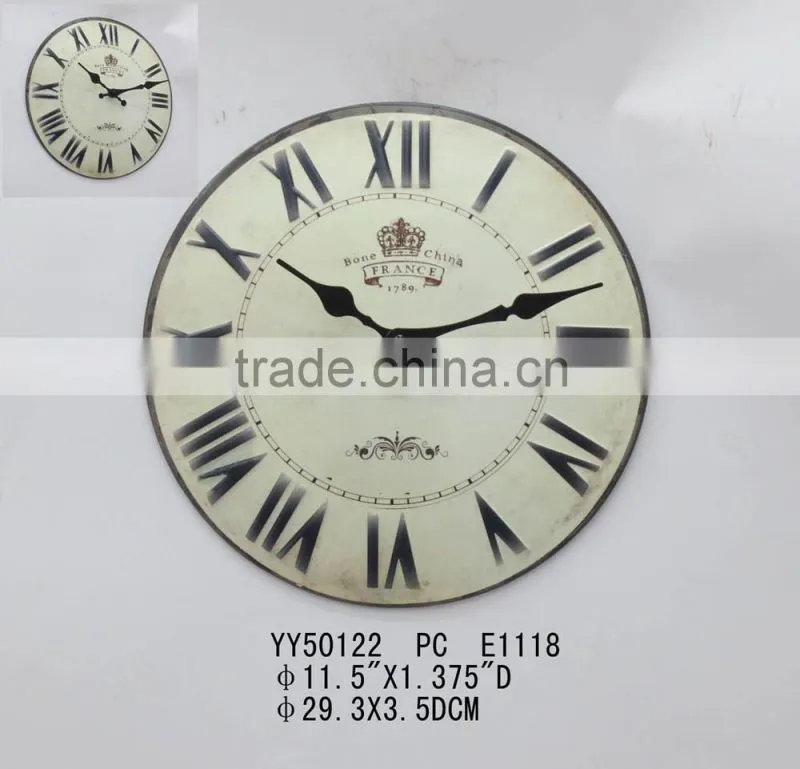 friendly around metal wall clock, hang clock