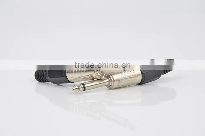 Audio 6.35mm Jack Plug Mono Cable Connector QT001