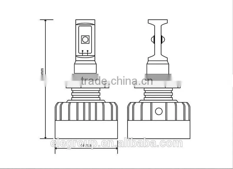 2015 Good sales ETI 9006 led car headlight 30w factory price MOQ 1 set