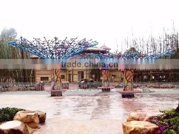 Metal Flower Decorative Landscape Seat for Amusement Park