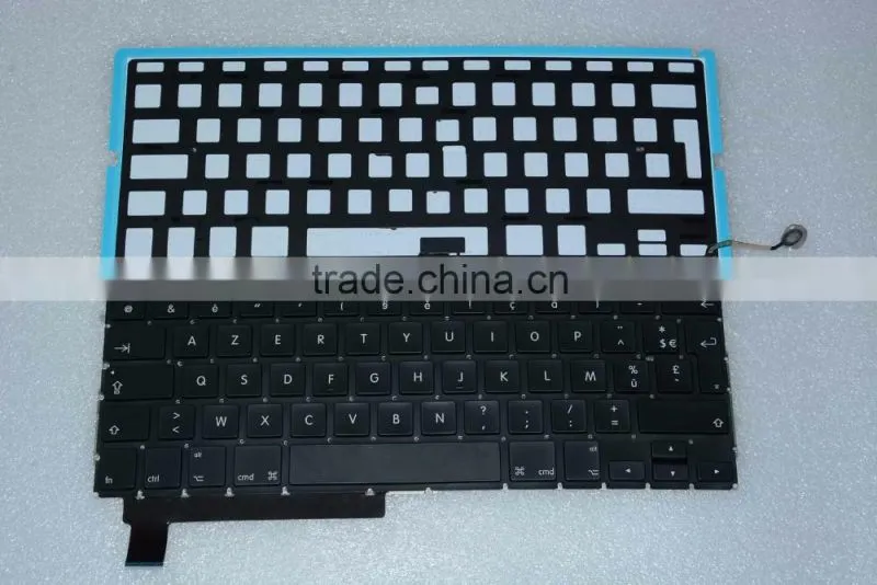 French Layout Laptop keyboard Replacement LED Backlight For Macbook Pro 15" A1286 2008-2012