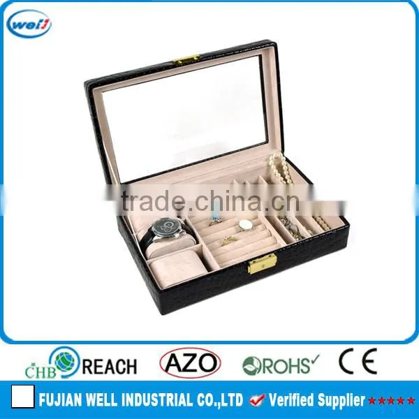 free sample pu leather luxury cufflink box