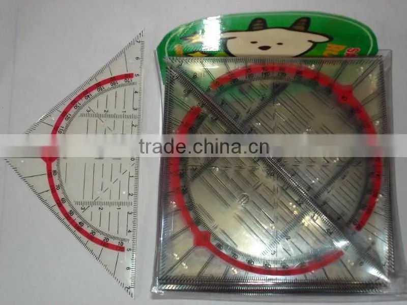 Plastic letter stencil ruler
