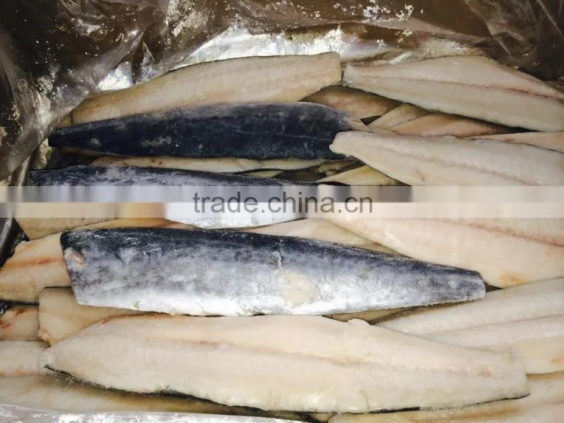 IQF Spanish Mackerel fillet,Skin on ,Cutted