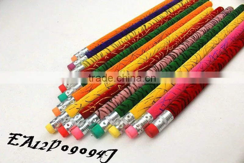 2015 hotsale no sharpening drawing fuzzy pencil with rubber