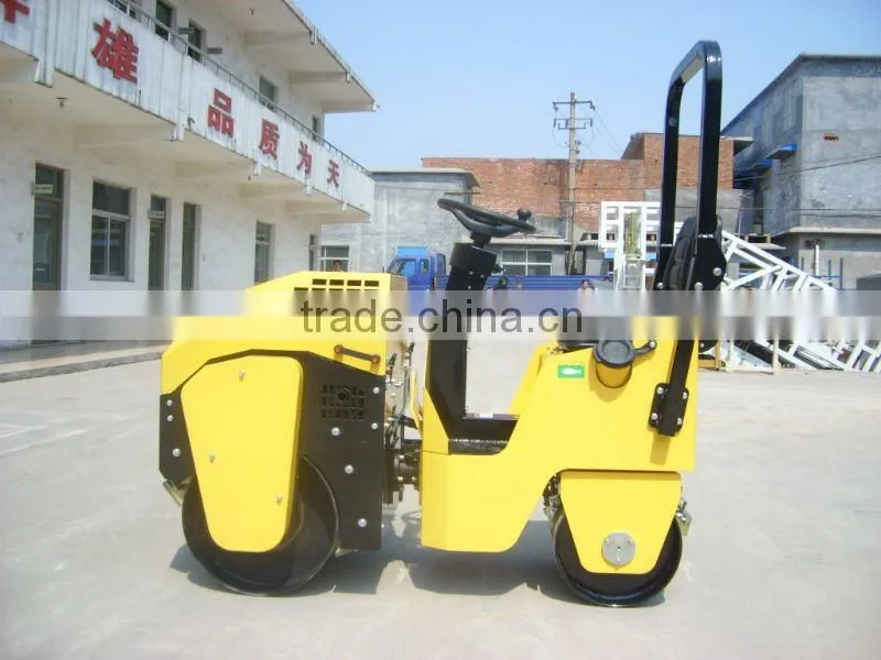 mini rollers,vibratory,ride-on double drum road compactor,Japan engine and bearing 9HP,CE certification