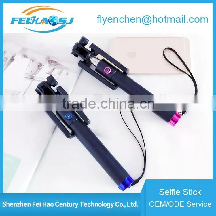 Smartphone selfie stick Wireless Bluetooth selfie stick 2016 monopod selfie stick colorful for phone
