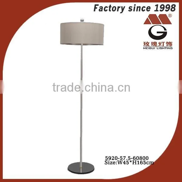 stylish stainless steel floor lamp in chrome
