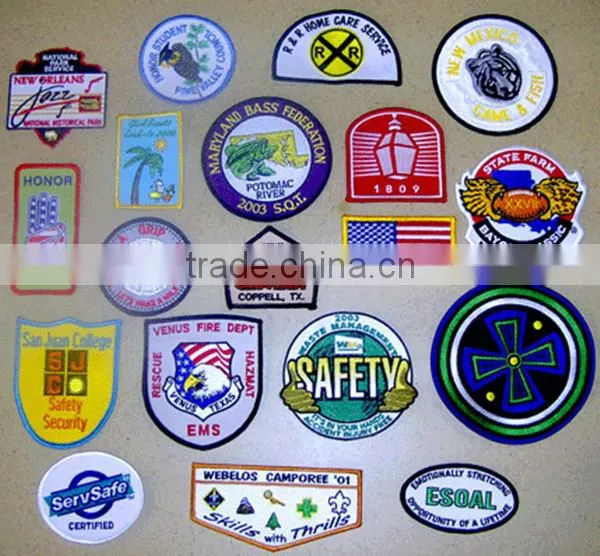 Round high quality & durable logo woven patches