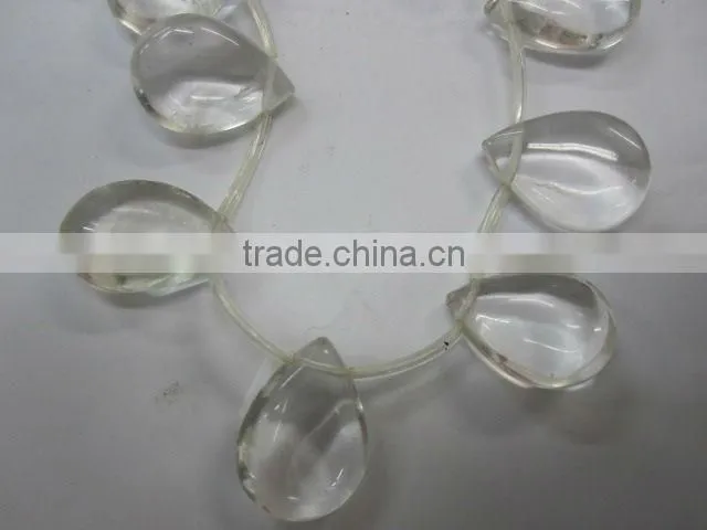Natural gemstones crystal pear shape pendant