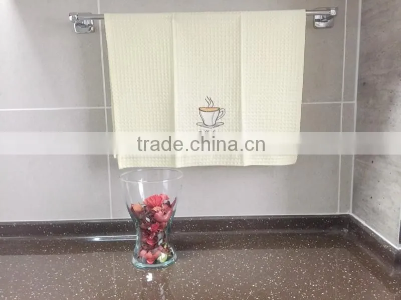 waffle tea towel with caffe design