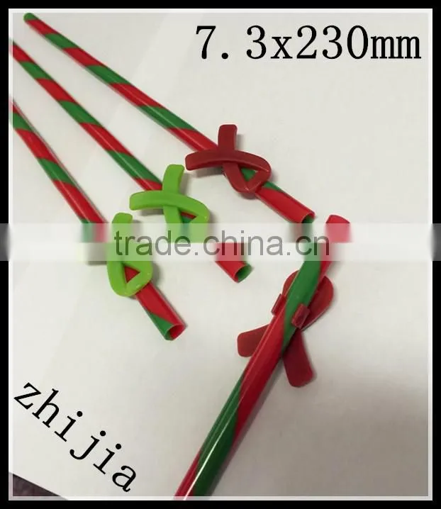 Hard Plastic pp drinking straw for Christmas