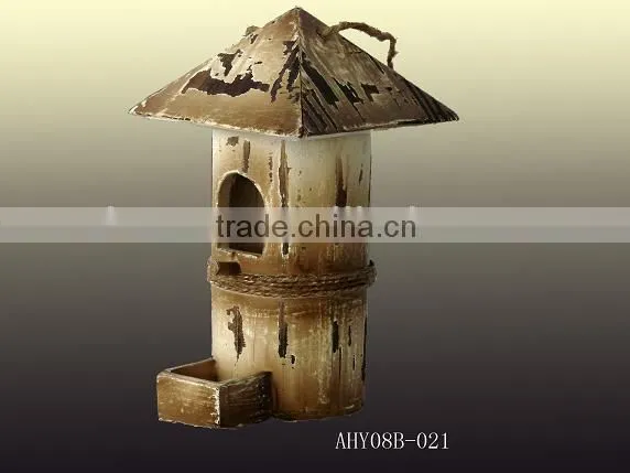 French style blockhouse shape wooden birdcage