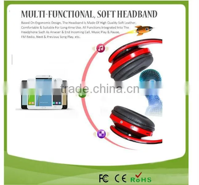 For bluetooth soloed HD super bass sound headphone