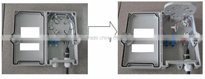 4 fibers for duplex LC, and 2 fibers for SC Fiber Outdoor Terminal Box