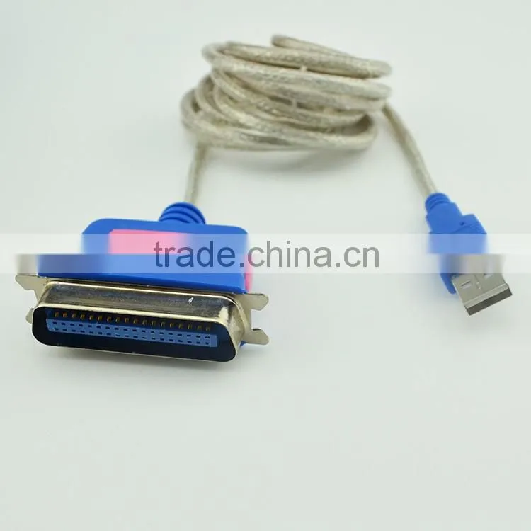 Manufacturer price nickel plated usb 2.0 to parallel 25pin printting cable for printer machine