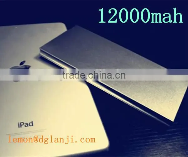 2015 Trade Assurance 12000mah Mobile Power Bank Slim Power Bank 12000mah