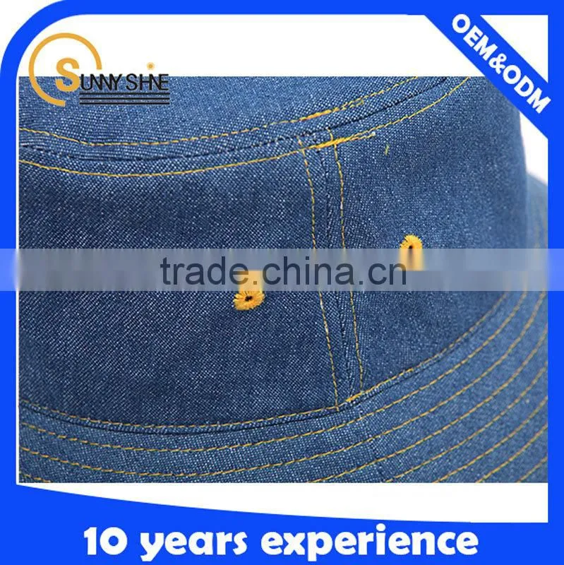 custom denim bucket hats wholesale