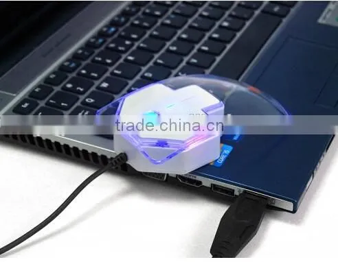 Computer USB Wired Optical LED Transparent Mouse
