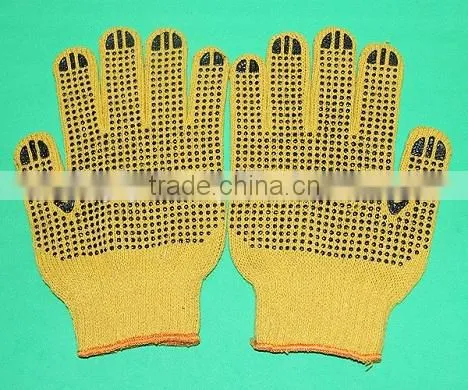 50-75g 10gauge computer machine PVC Dotted gloves for construction use