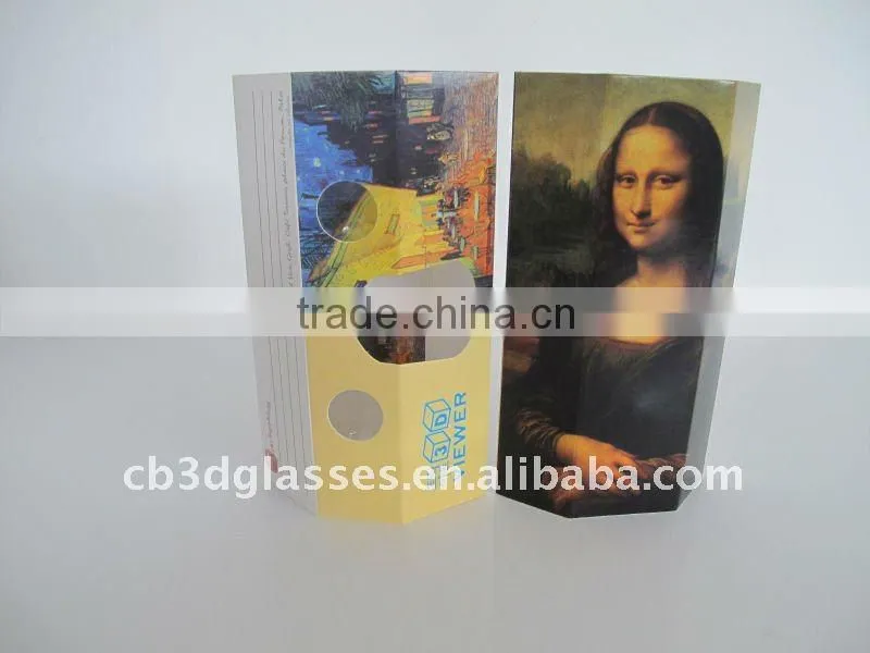 hotsales paper amazing 3d cards of Mona Lisa