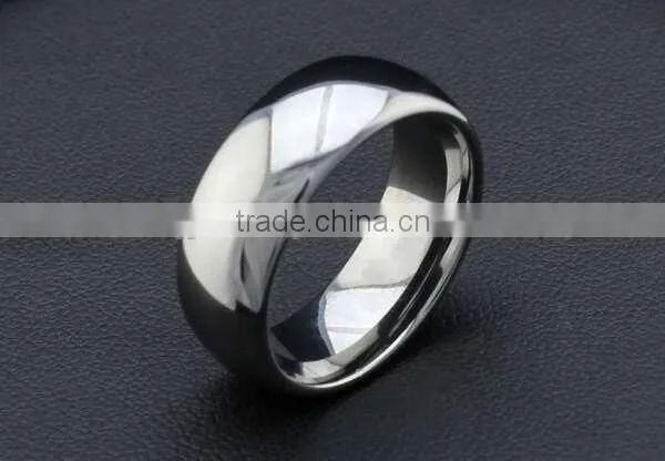 High polished men mirror ring, mirror tungsten silver ring mens