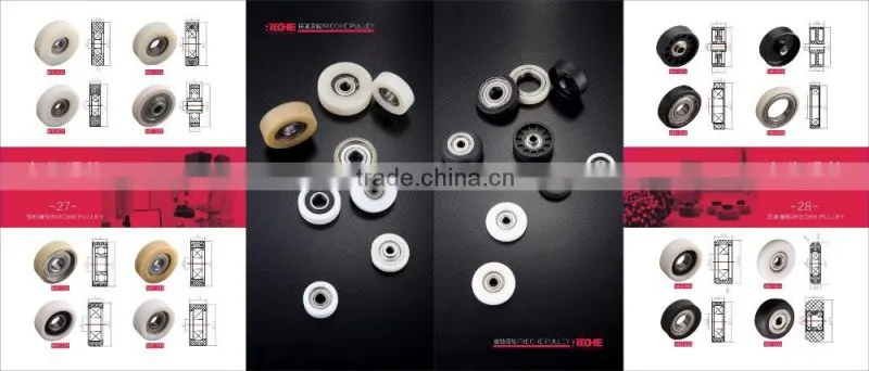 small plastic windows and doors pulley wheels with bearings for oem