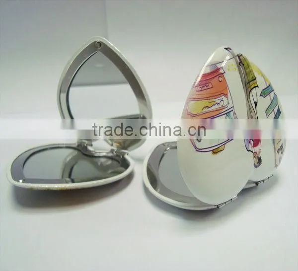 Heart-shaped Aluminum Pocket Mirror/Purse Mirror/Bag Mirror Fashionable