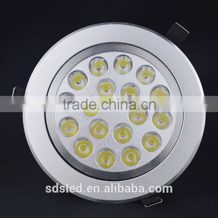LED Ceiling light ceiling mount light silver high power 18w led ceiling down light 2700k-6500k