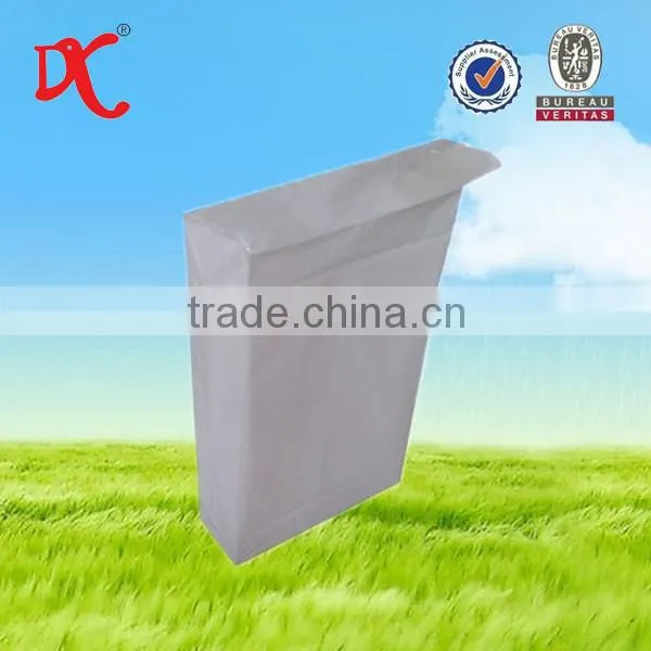 Pe plastic bag valve back with square bottom for fertilizer/cement/chemicals