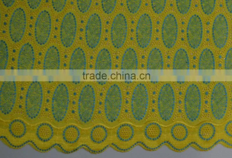 2015 new arrival african swiss lace fabric bulk lace fabric swiss cotton lace fabric