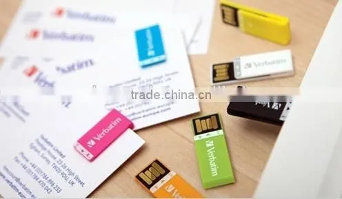 Colorful mini size custom logo printing 4GB, 8GB, 16GB paper clip usb flash drive memory stick