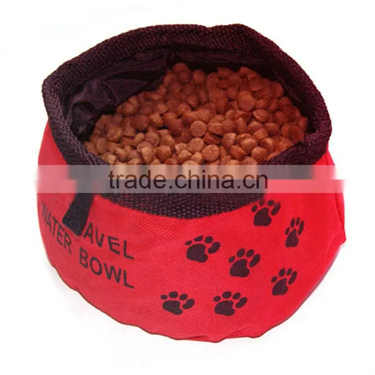Collapsible dog bowl footprint Travel portable Water Bowl